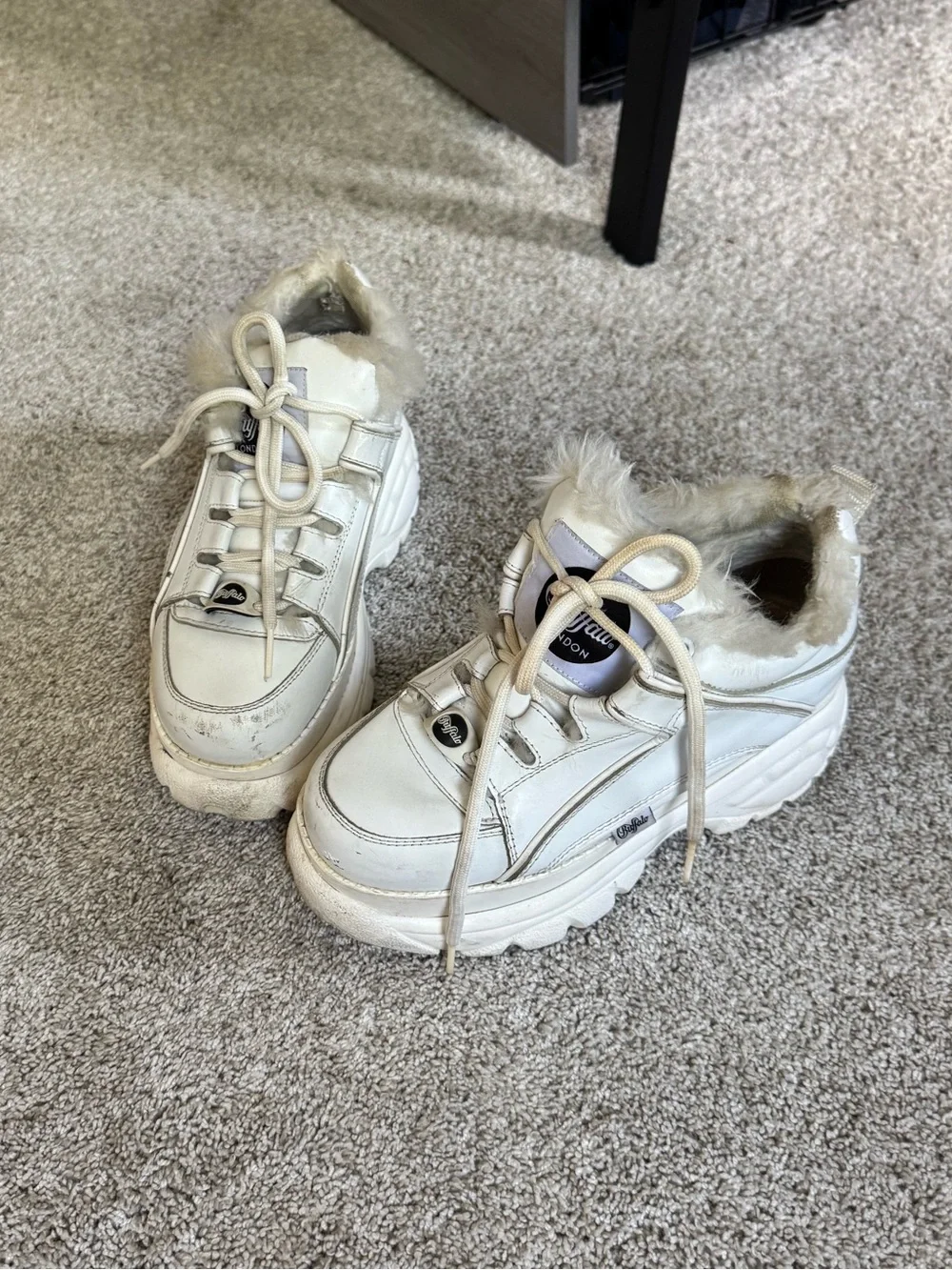 Junya Watanabe Comme des garçons x Buffalo London Furry Platform Sneakers